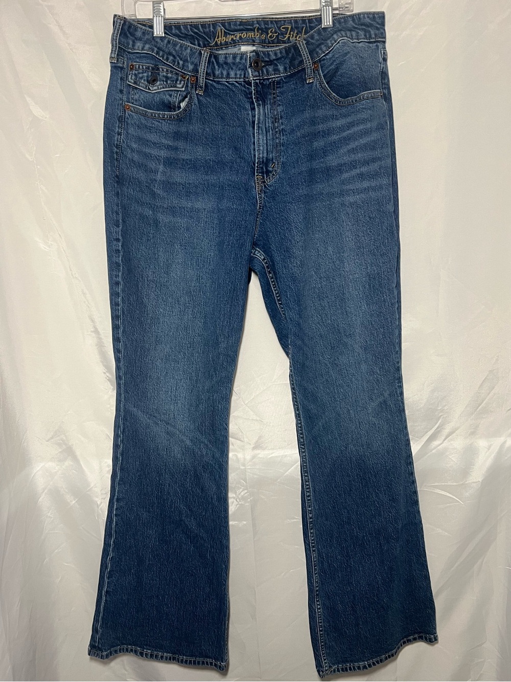 Abercrombie & Fitch Curve Love High Rise Bootcut Jeans Blue 32 Regular